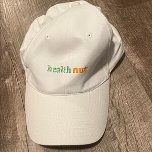 White Cap with Embroidered Logo